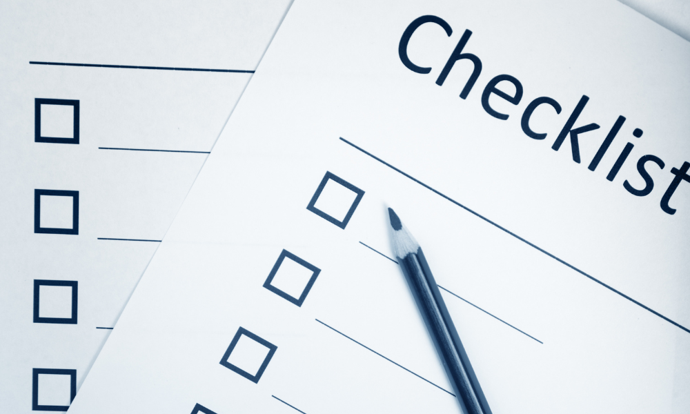 Appointment Checklist